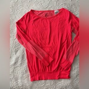 Nike Dri-Fit Athletic Sport Sweatshirt Womens Size Small Bright Coral Red